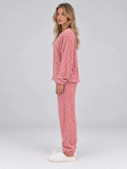 Women's Thermal Fleece Pajama Set – Perfect For Cozy Winter Nights 2