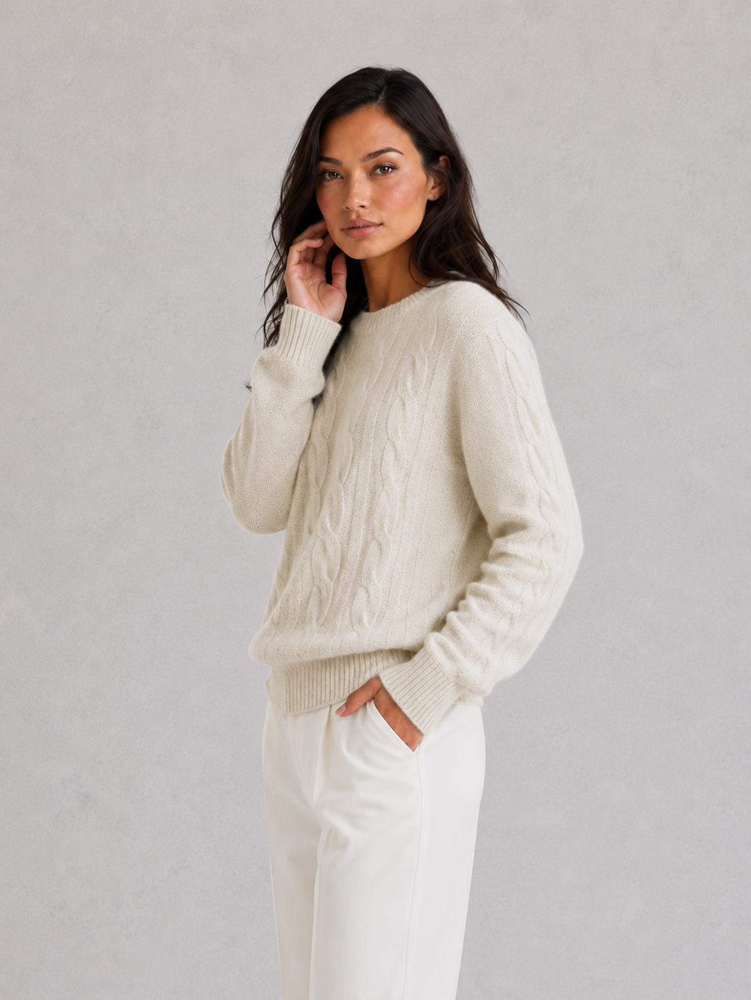 Sweater Women - Soft Crew Neck Jumper with Relaxed Fit