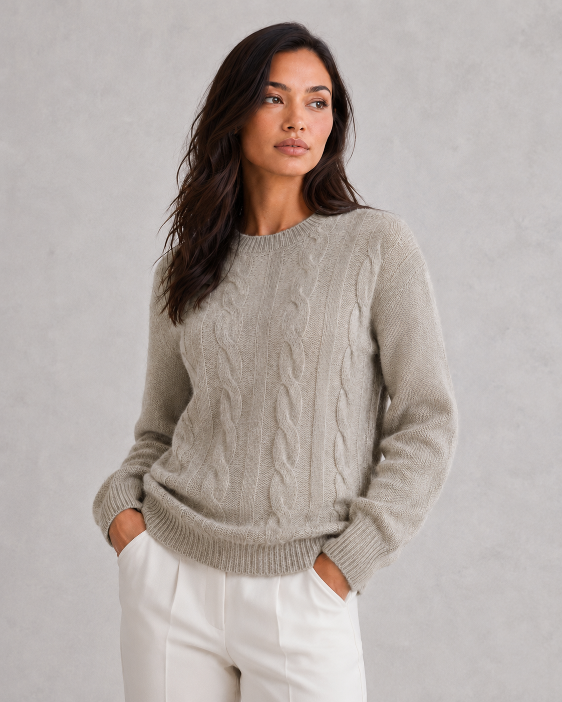 Sweater Women - Soft Crew Neck Jumper with Relaxed Fit