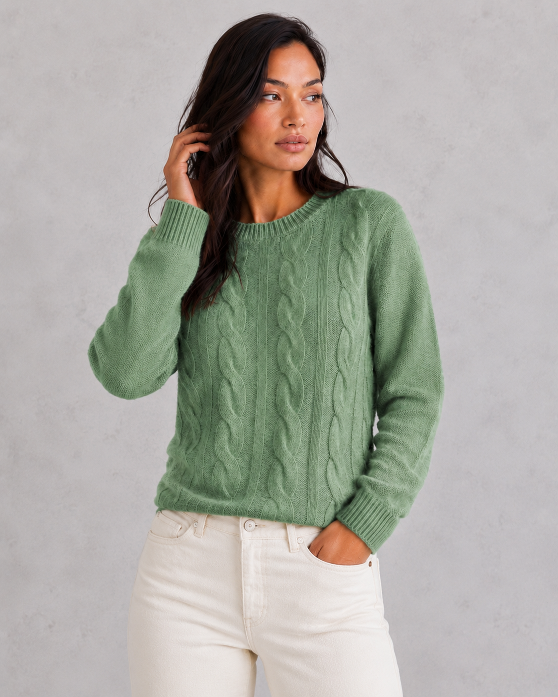 Sweater Women - Soft Crew Neck Jumper with Relaxed Fit