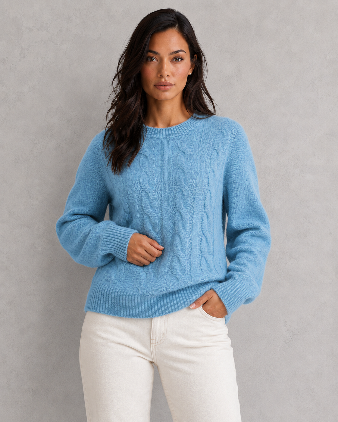 Sweater Women - Soft Crew Neck Jumper with Relaxed Fit