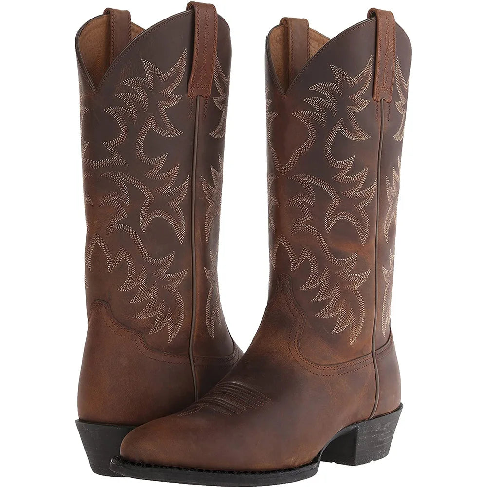 Wyatt Frontier Boots Western Style Footwear – Embroidered Design Bold Look 6