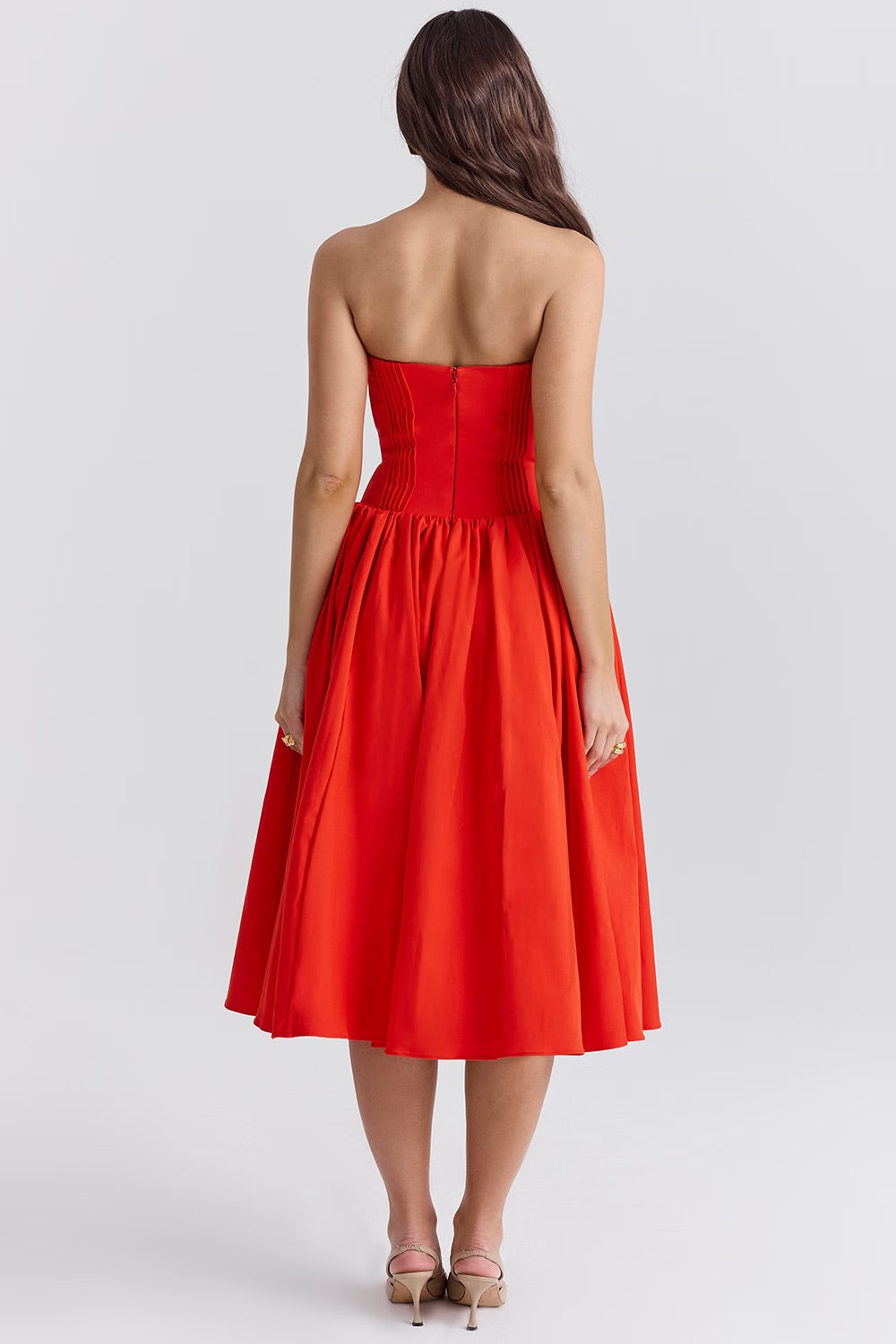 Zara Elegant Women's Midi Dress – Timeless Flared Design for Special Occasions 4
