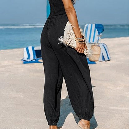 Zara Women's Backless Jumpsuit – Elegant V-Neck for All-Day Comfort 8