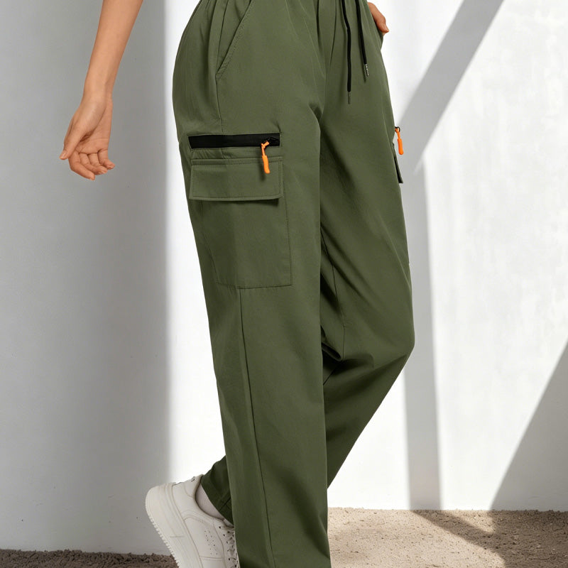 Zara Women's Cargo Pants – Adjustable Waist with Relaxed Fit 4
