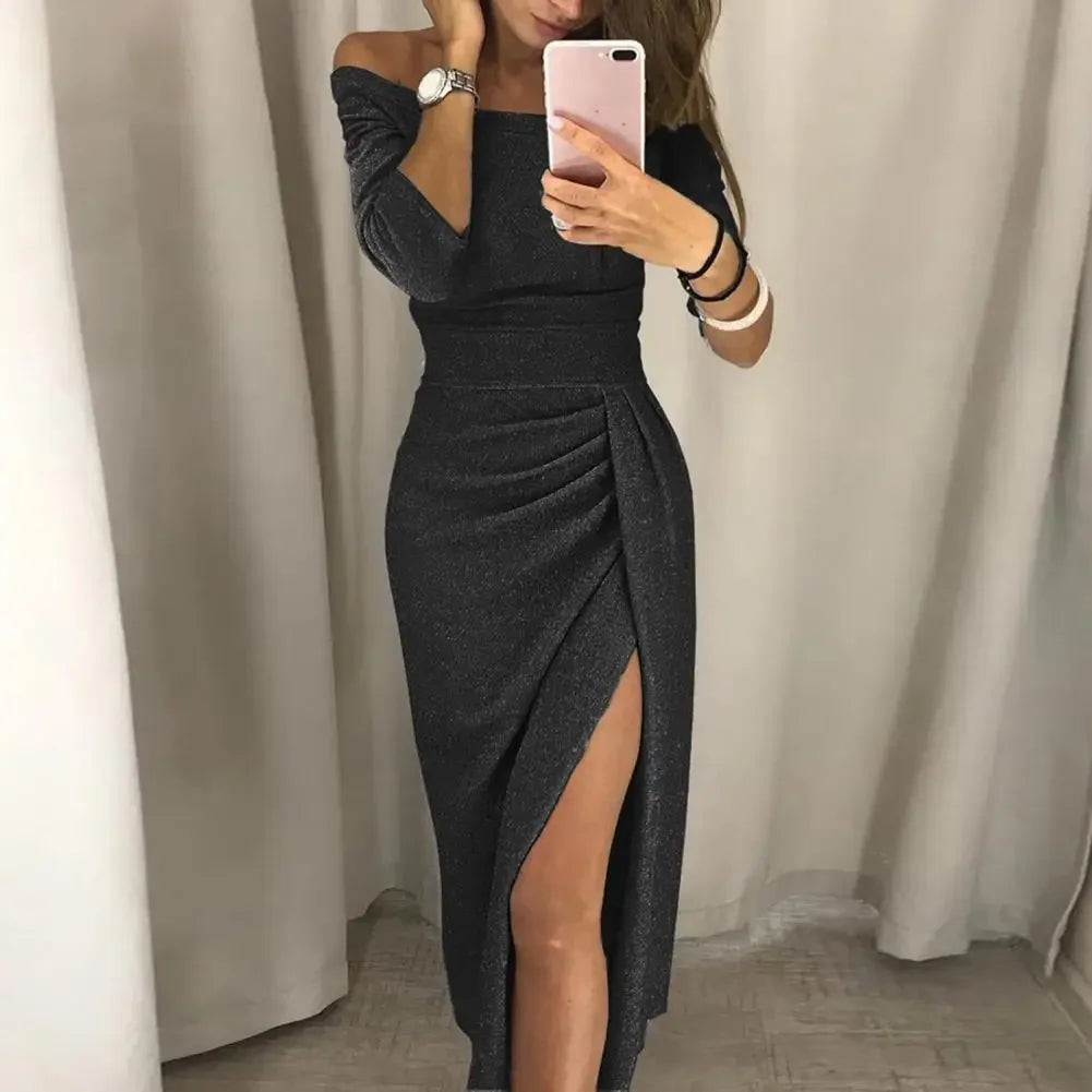 Zara Women's Elegant Glitter Maxi Dress – Perfect for Summer Events 0