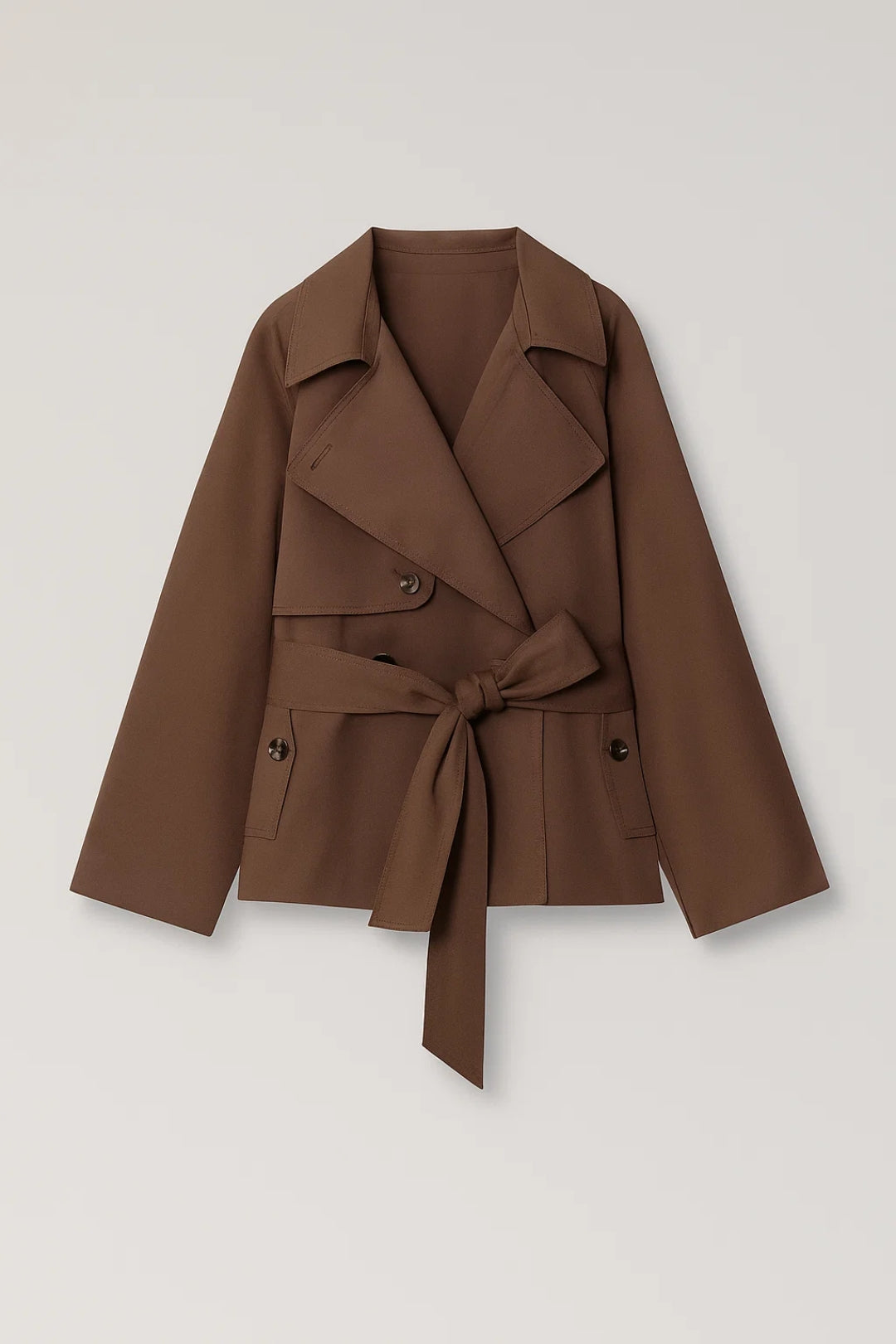 Zara Women's Elegant Trench Coat – Fitted Cotton Style for Spring 1