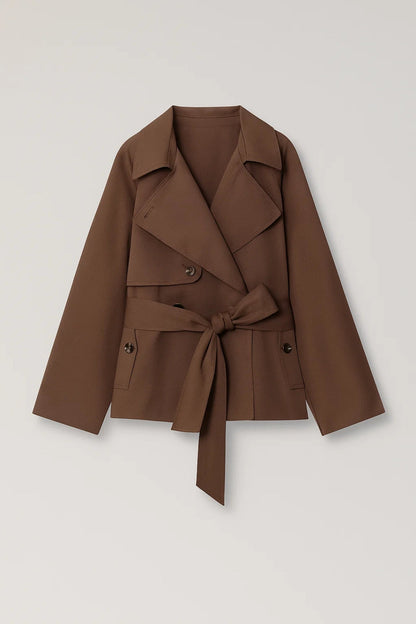 Zara Women's Elegant Trench Coat – Fitted Cotton Style for Spring 1