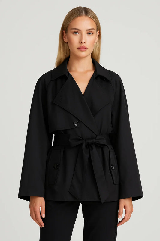 Zara Women's Elegant Trench Coat – Fitted Cotton Style for Spring 3