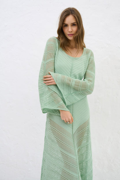 Zara Women's Maxi Dress – Breathable Openwork Cotton Comfort 2
