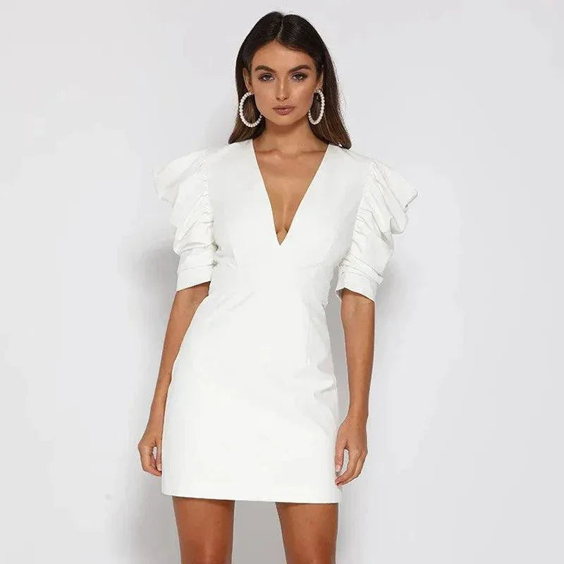 Zara Women's Stylish Dress – Elegant Puffy Sleeves for Summer Events 0