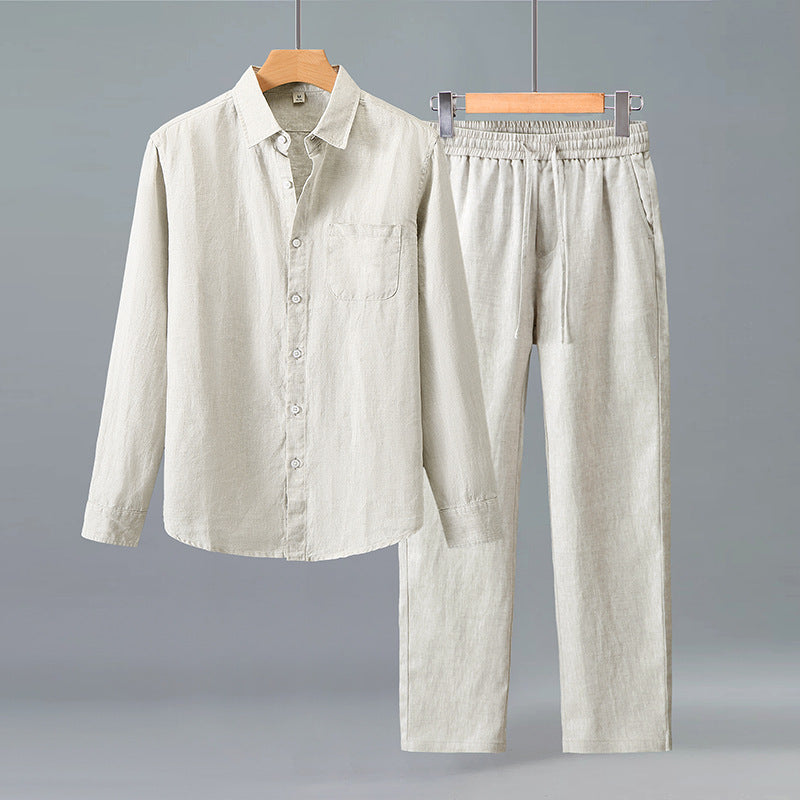 Zarco Herren-Leinen-Set – Atmungsaktiv für Elegante Freizeitlooks 1
