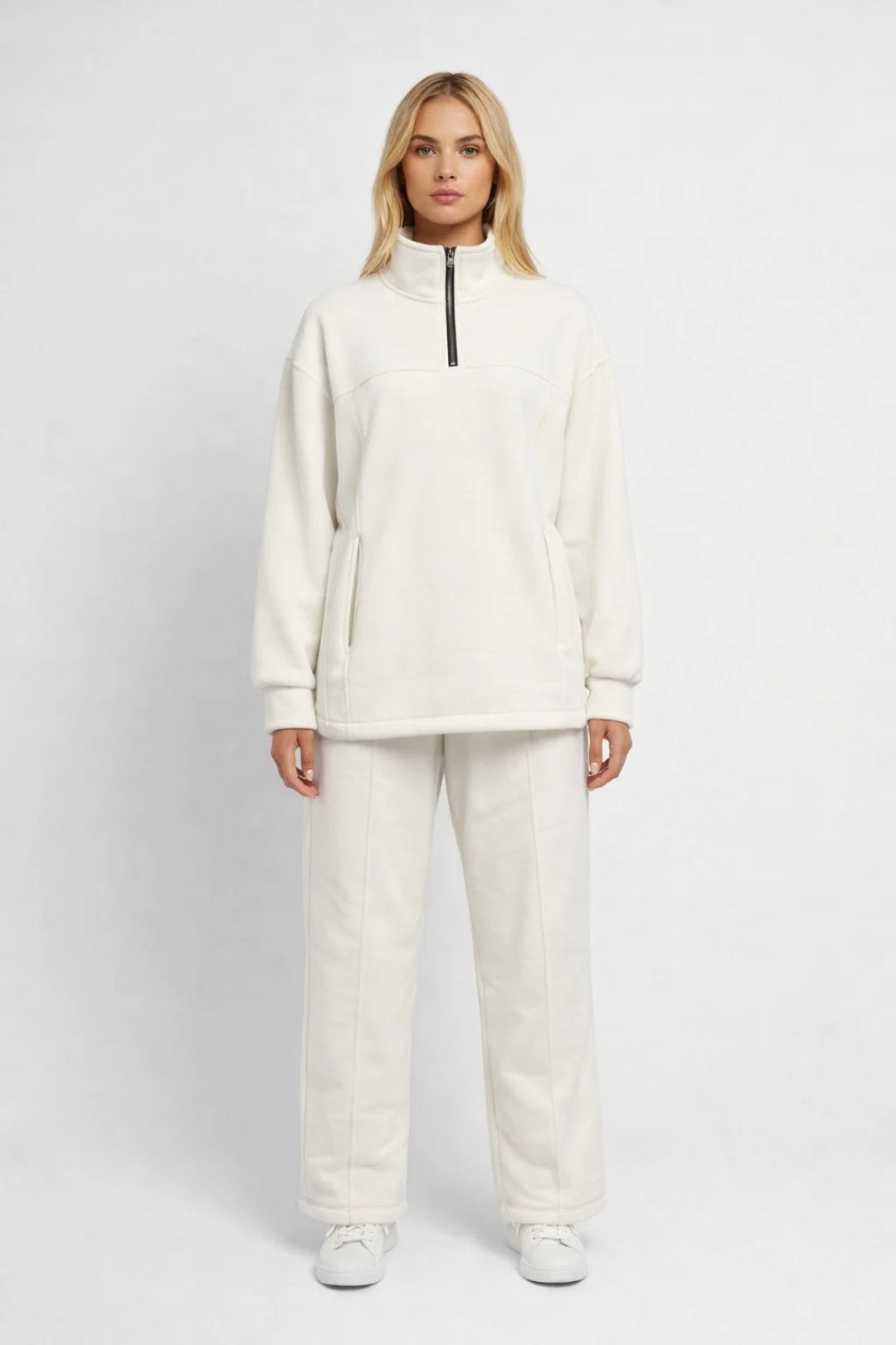 Zelina Entspanntes Lounge-Set – Bequemer Pullover mit Reißverschluss für stilvolle Freizeit 0
