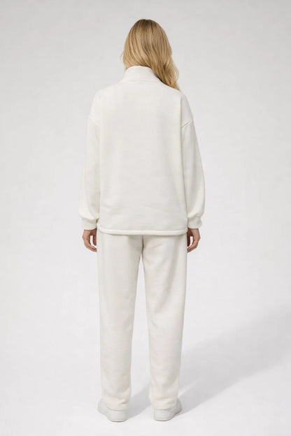 Zelina Entspanntes Lounge-Set – Bequemer Pullover mit Reißverschluss für stilvolle Freizeit 1