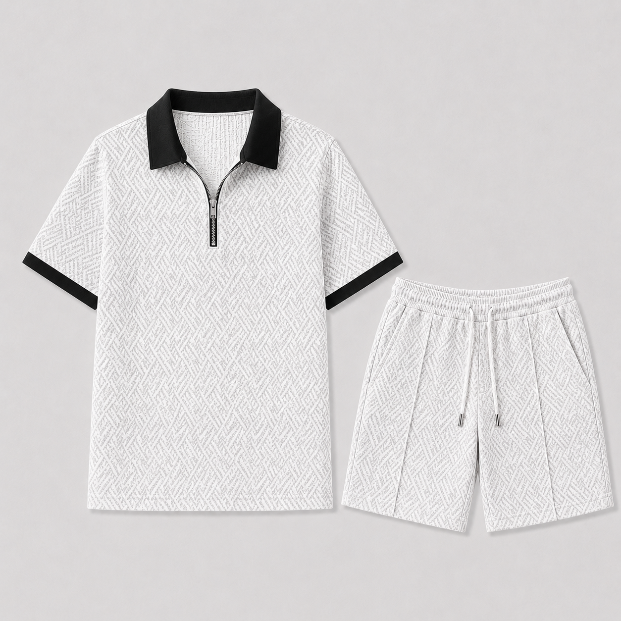 Zento Men's Summer Set Polo and Shorts – Breathable, Stylish Comfort 1