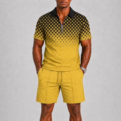 Zento Men's Summer Set Polo and Shorts – Breathable, Stylish Comfort 10