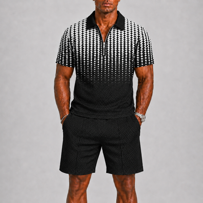 Zento Men's Summer Set Polo and Shorts – Breathable, Stylish Comfort 11