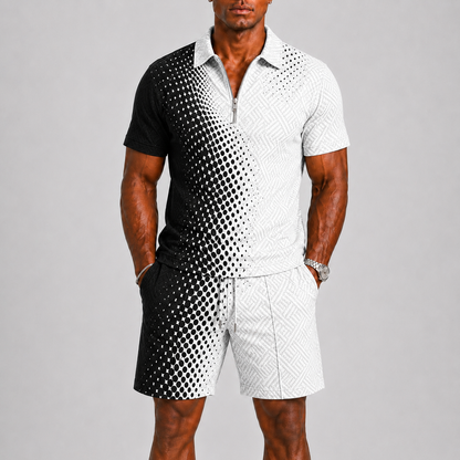 Zento Men's Summer Set Polo and Shorts – Breathable, Stylish Comfort 6