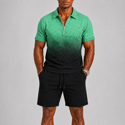 Zento Men's Summer Set Polo and Shorts – Breathable, Stylish Comfort 7