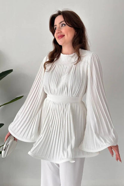 Zestful Elegance Women's Two-Piece Set – Stylish Flared Trousers & Chic Top 6