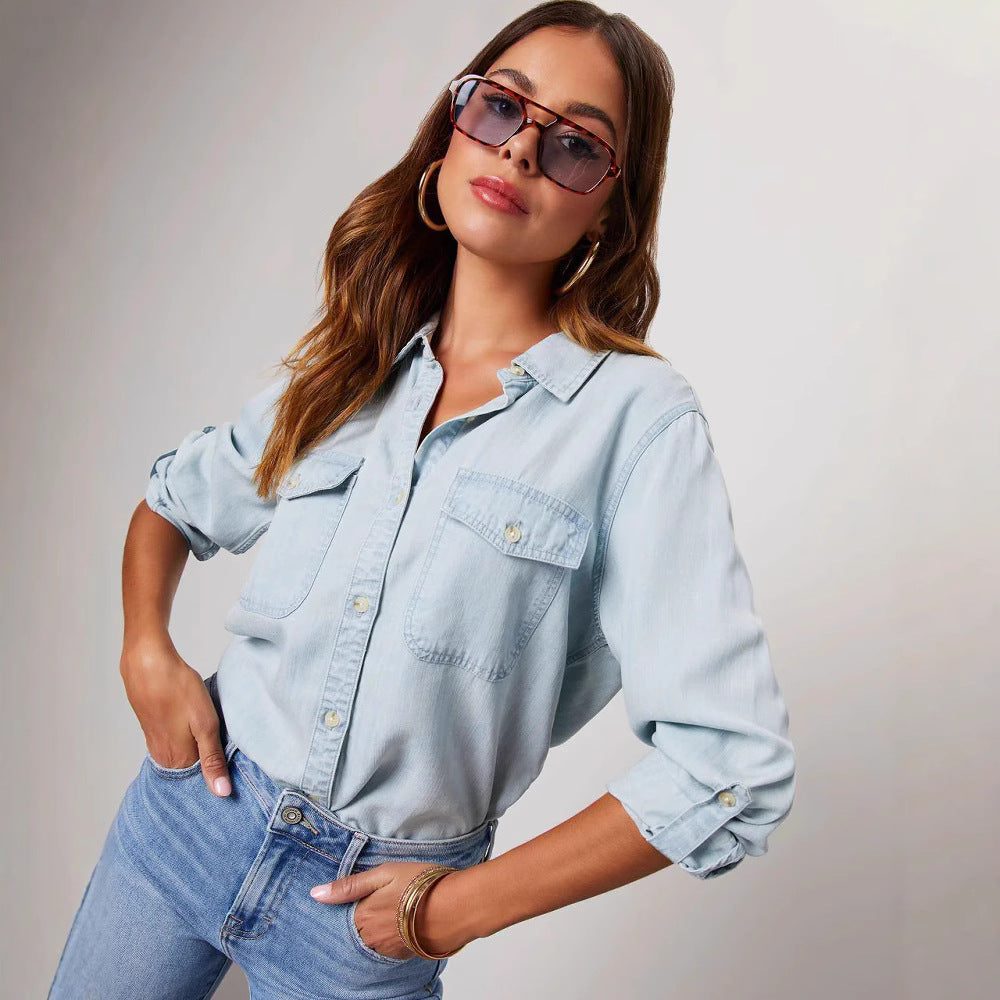 Zesty Men's Denim Shirt – Lightweight Button-Down for Casual Style 2