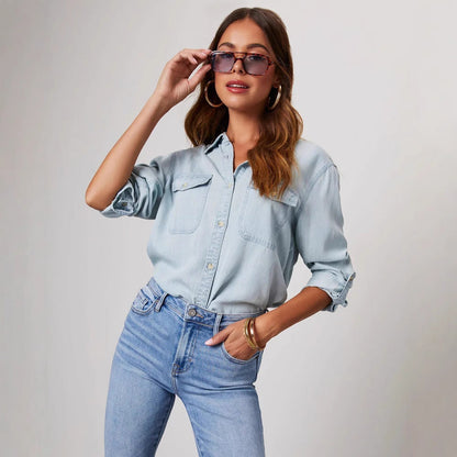 Zesty Men's Denim Shirt – Lightweight Button-Down for Casual Style 3