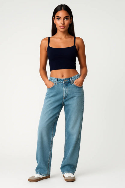 Zesty Women's Baggy Jeans – Relaxed Fit for Effortless Urban Style 2