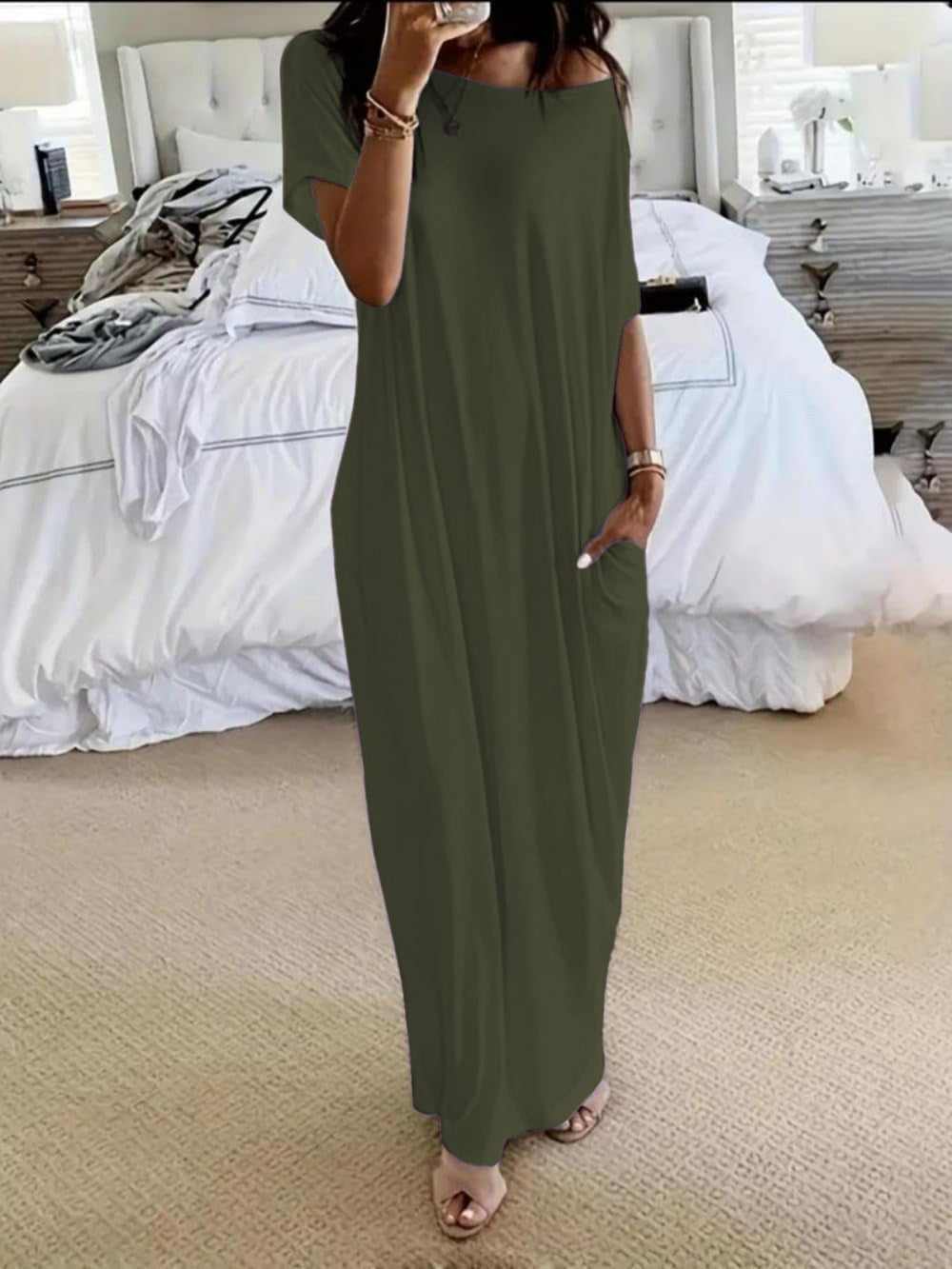 Zesty Women's Casual Dress – Stylish Asymmetric Off-Shoulder Comfort 10
