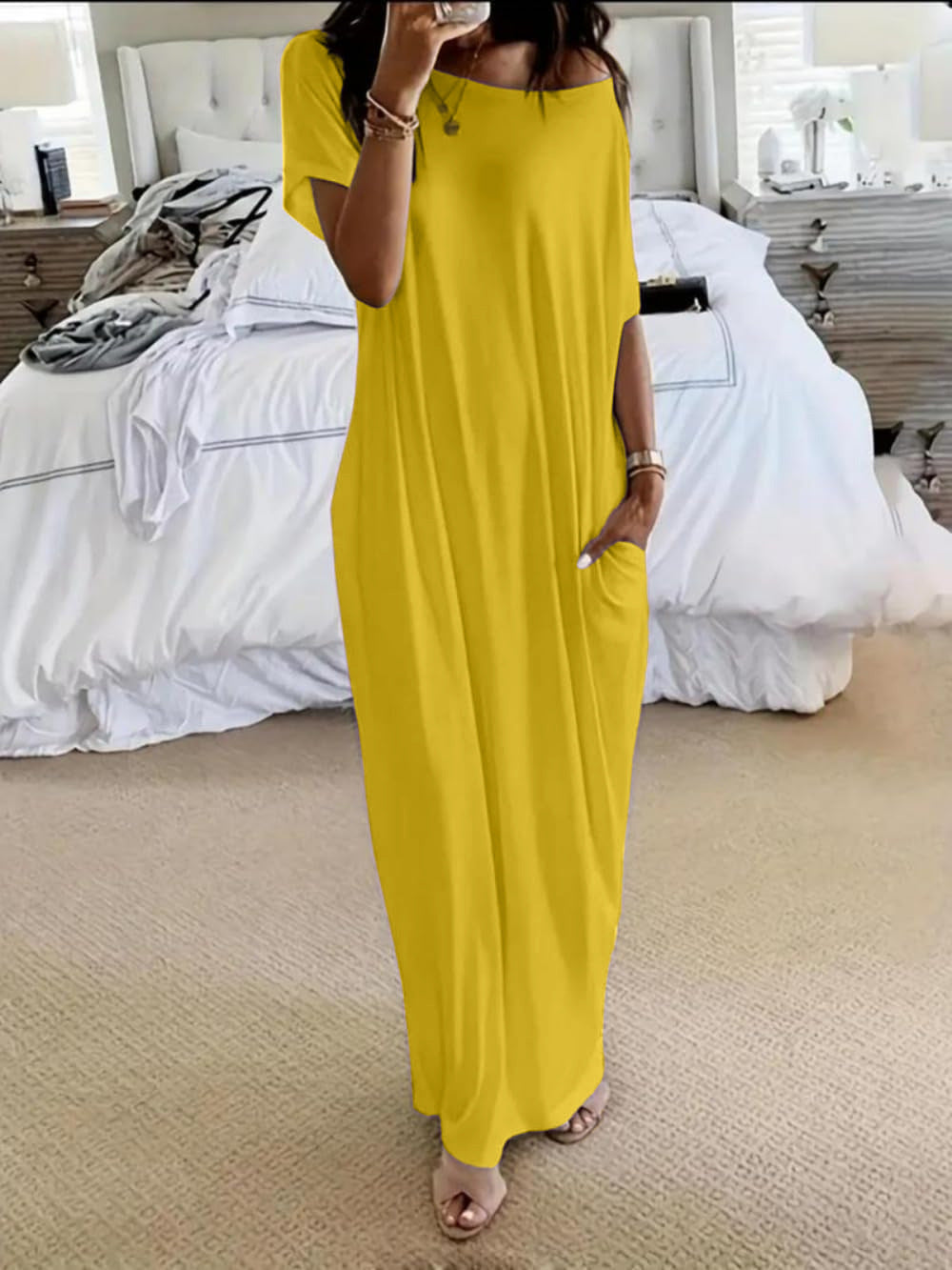 Zesty Women's Casual Dress – Stylish Asymmetric Off-Shoulder Comfort 8