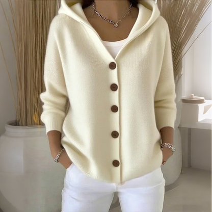 Zesty Women's Cozy Knit Cardigan – Hooded Comfort for Effortless Style 0