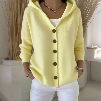 Zesty Women's Cozy Knit Cardigan – Hooded Comfort for Effortless Style 1