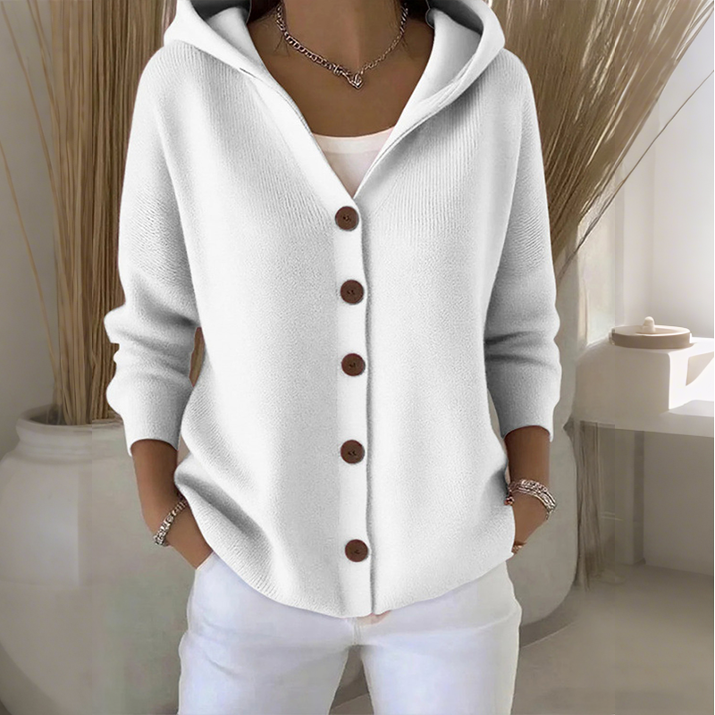Zesty Women's Cozy Knit Cardigan – Hooded Comfort for Effortless Style 2