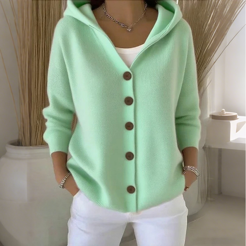 Zesty Women's Cozy Knit Cardigan – Hooded Comfort for Effortless Style 5