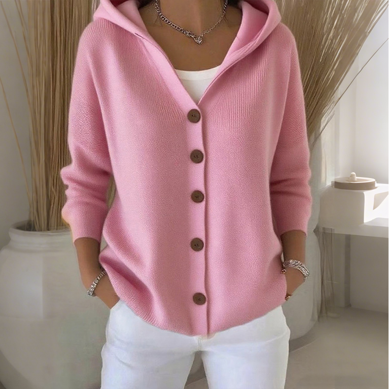 Zesty Women's Cozy Knit Cardigan – Hooded Comfort for Effortless Style 8