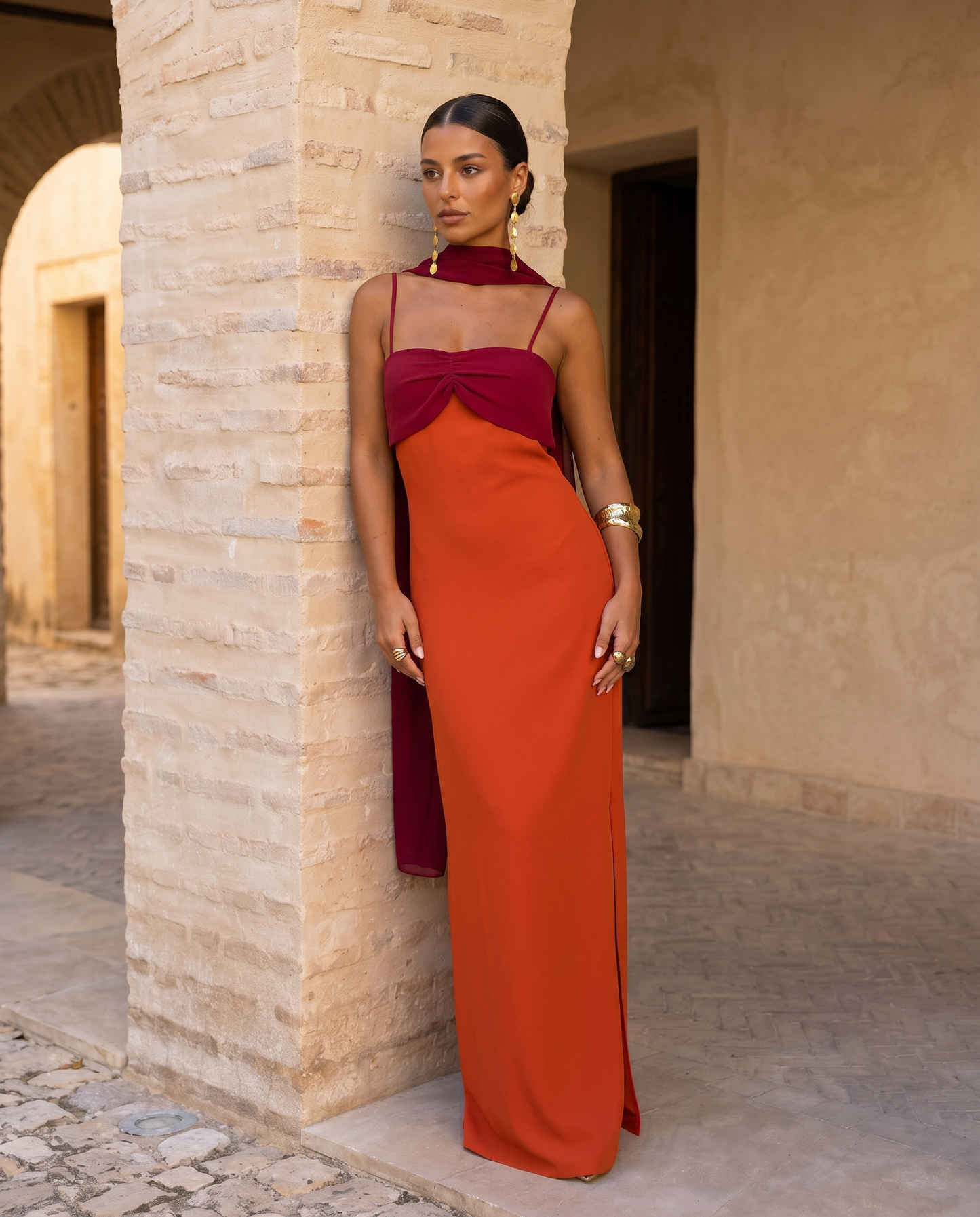 Zesty Women's Dress – Chic Midi Style for Summer Events 3