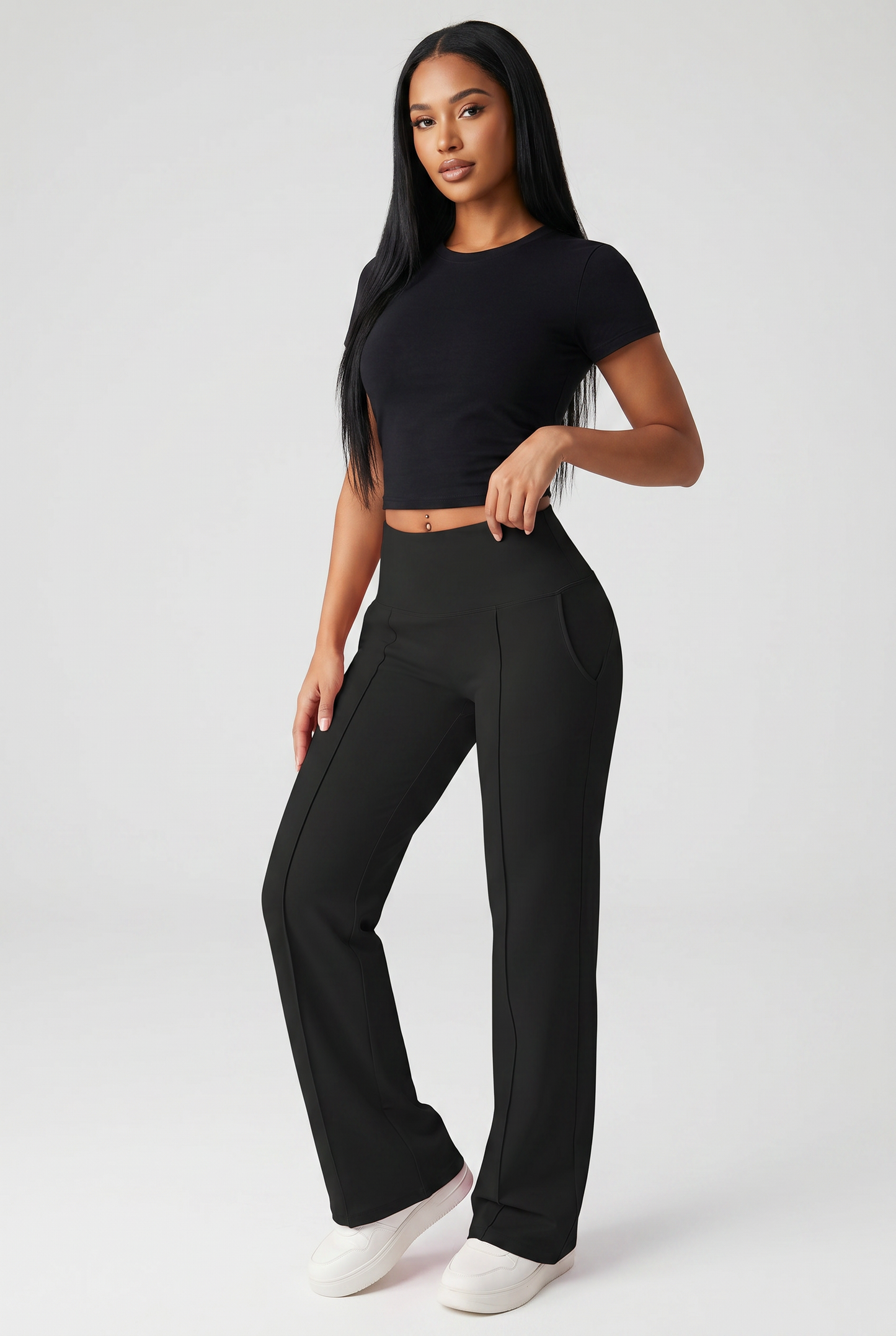 Zesty Women's Flare Leggings – High Waist Stylish Comfort 0