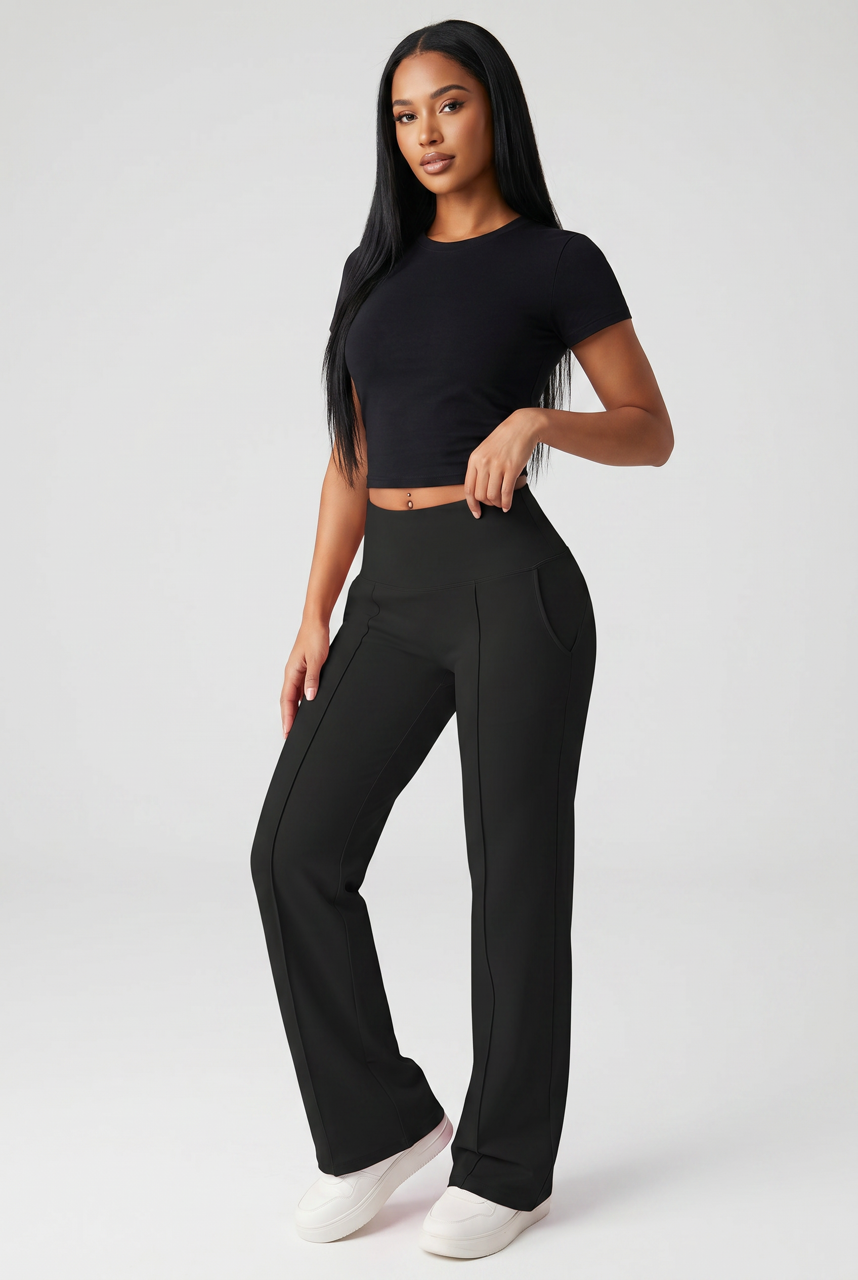 Zesty Women's Flare Leggings – High Waist Stylish Comfort 0