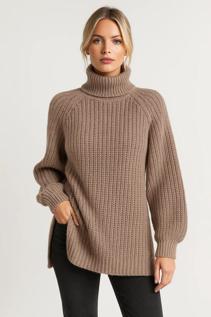 Zesty Women's Oversized Sweater – Cozy Turtleneck for Winter 3