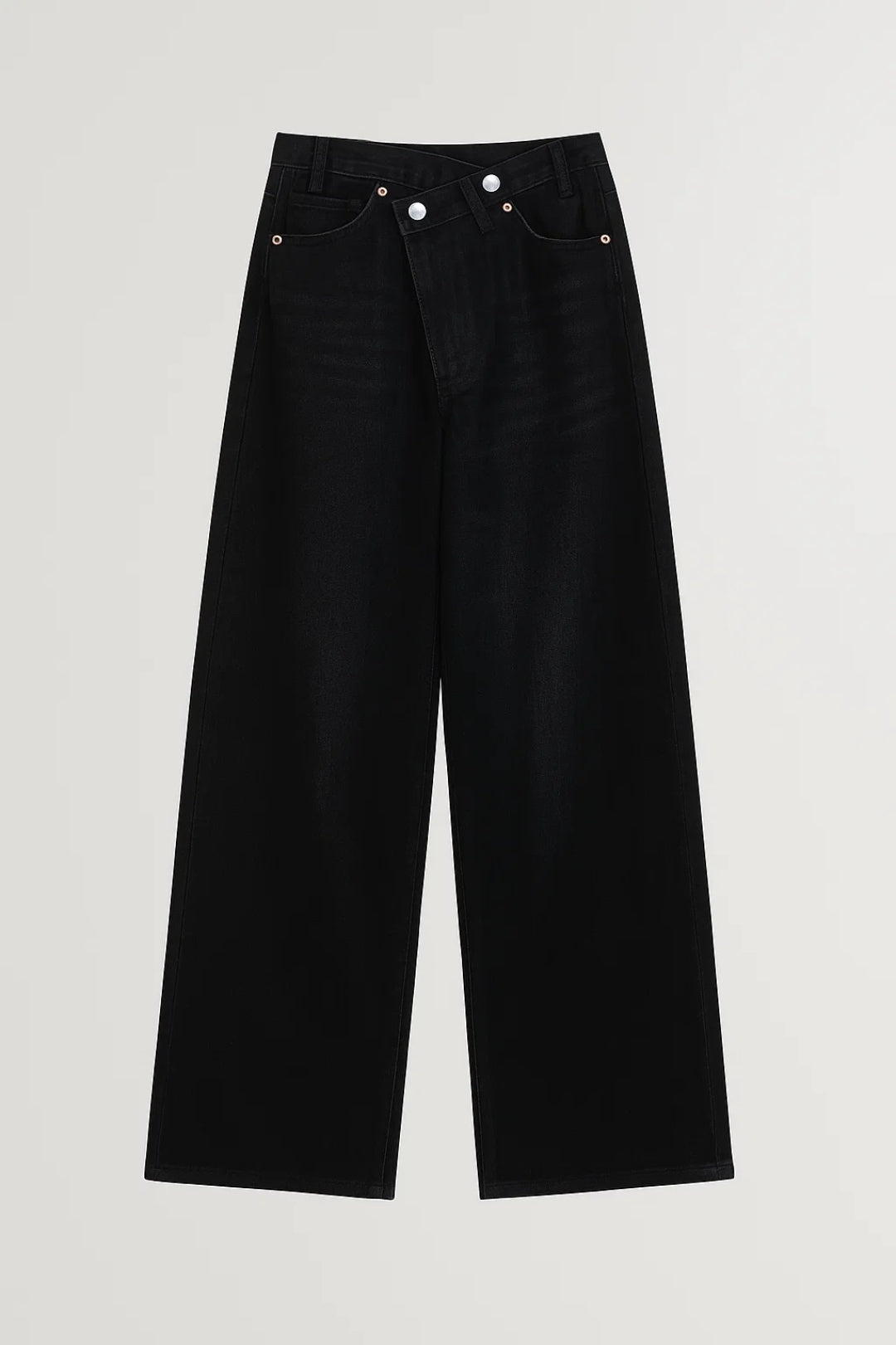 Zesty Women's Wide Leg Trousers – Chic High Waist Asymmetrical Design 0
