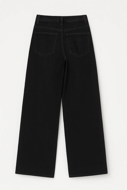 Zesty Women's Wide Leg Trousers – Chic High Waist Asymmetrical Design 1