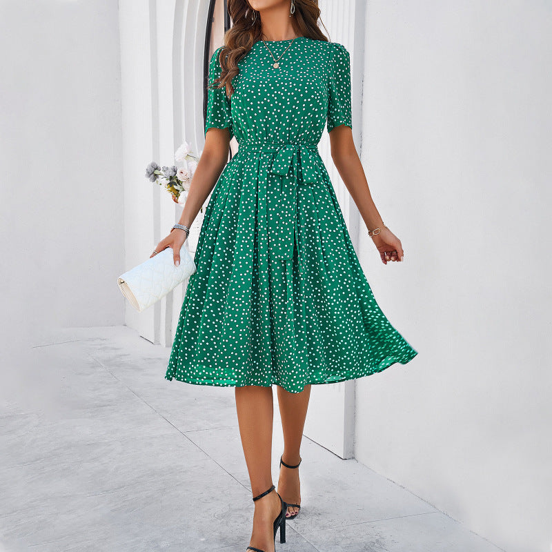 Zinta Women's Midi Dress – Chic Polka Dot Design for Stylish Versatility 5