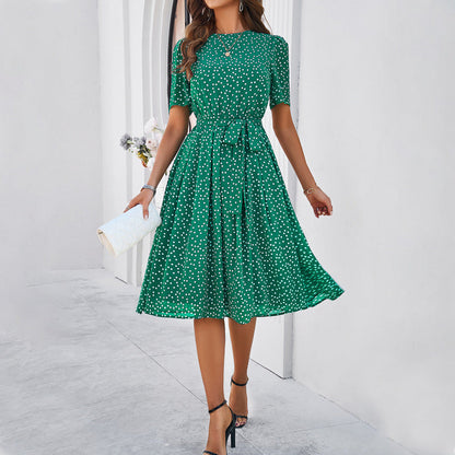 Zinta Women's Midi Dress – Chic Polka Dot Design for Stylish Versatility 5
