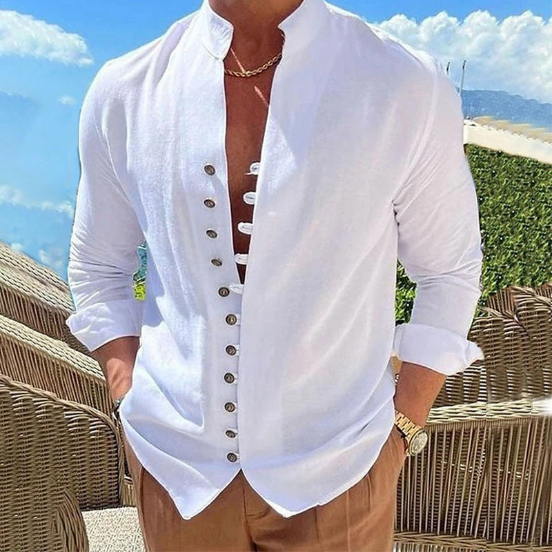 Zylo Men's Casual Long Sleeve Shirt – Breathable Comfort for Effortless Style 0
