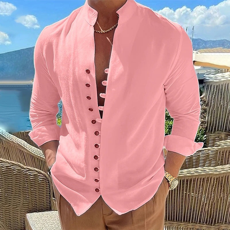 Zylo Men's Casual Long Sleeve Shirt – Breathable Comfort for Effortless Style 1