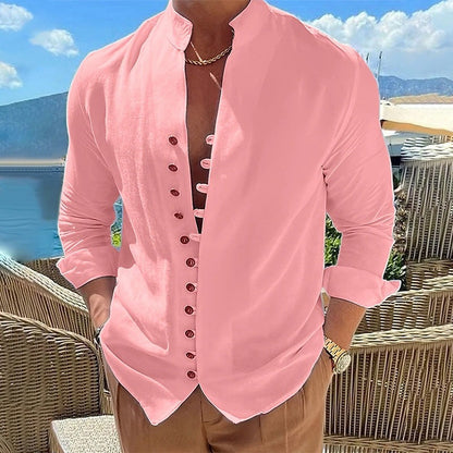 Zylo Men's Casual Long Sleeve Shirt – Breathable Comfort for Effortless Style 1
