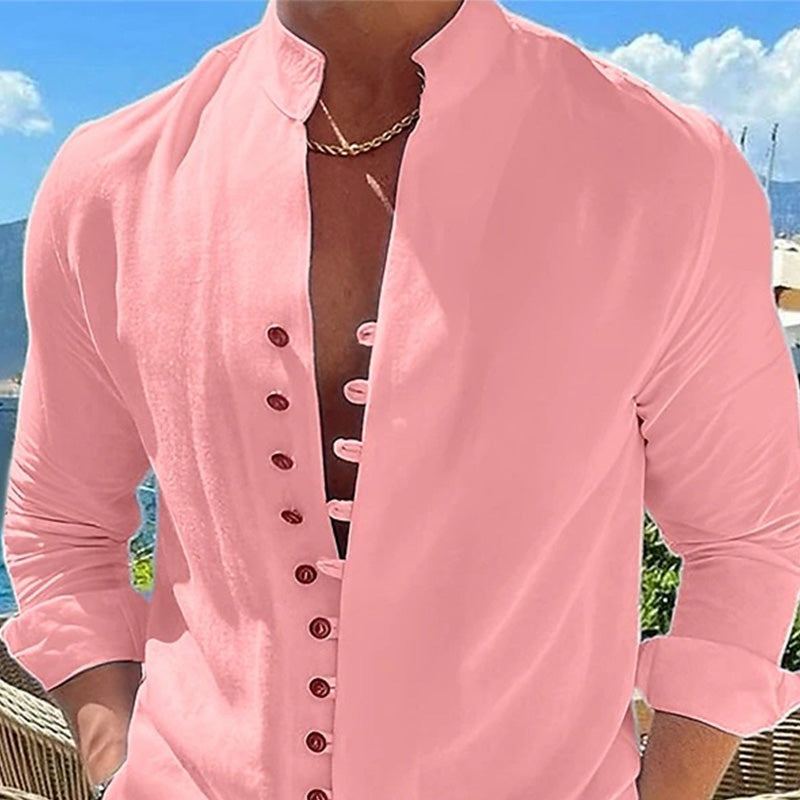 Zylo Men's Casual Long Sleeve Shirt – Breathable Comfort for Effortless Style 8