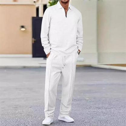 Zylo Men's Set – Waffle Knit Sweatshirt & Pants for Cozy Comfort 0