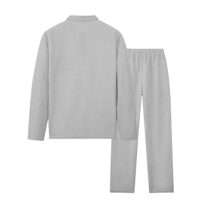 Zylo Men's Set – Waffle Knit Sweatshirt & Pants for Cozy Comfort 5
