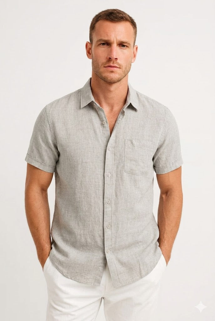 Zylo Men's Shirt – Breathable Linen for Stylish Summer Comfort 1