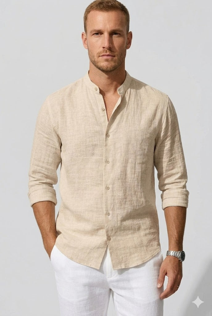 Zylo Men's Shirt – Lightweight Linen Blend for Comfort and Style 1